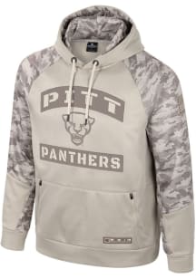 Mens Pitt Panthers Tan Colosseum OHT Mojave Design Long Sleeve Hoodie