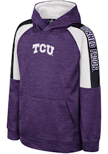 Colosseum TCU Horned Frogs Youth Purple Rylos Long Sleeve Hoodie