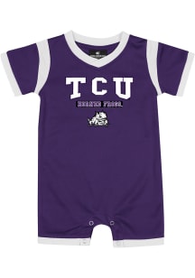 Colosseum TCU Horned Frogs Baby Purple Arcade Short Sleeve One Piece