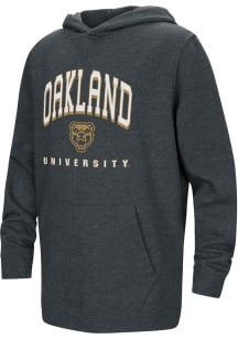 Colosseum Oakland University Golden Grizzlies Youth Black Campus Long Sleeve Hoodie