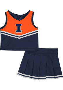 Colosseum Illinois Fighting Illini Toddler Girls Navy Blue Time for Recess Sets Cheer