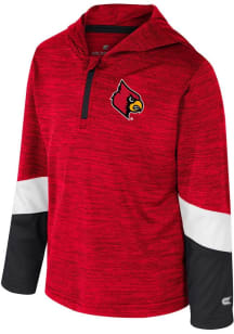 Colosseum Louisville Cardinals Toddler Red Rylos Long Sleeve Qtr Zip