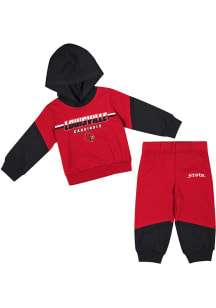 Colosseum Louisville Cardinals Infant Red Emperor Set Top and Bottom