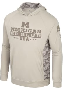 Colosseum Michigan Wolverines Mens Tan OHT Mojave Hood