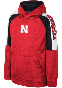 Youth Nebraska Cornhuskers Red Colosseum Rylos Long Sleeve Hood