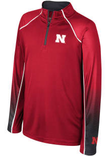 Youth Nebraska Cornhuskers Red Colosseum Armada Long Sleeve Quarter Zip