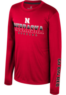 Youth Nebraska Cornhuskers Red Colosseum Armada Long Sleeve T-Shirt