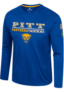 Mens Pitt Panthers Blue Colosseum OHT MOS Long Sleeve T-Shirt