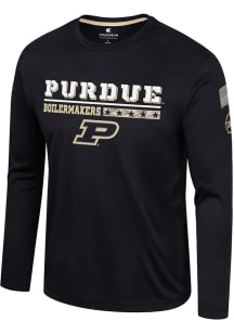 Mens Purdue Boilermakers Black Colosseum OHT MOS Long Sleeve T-Shirt