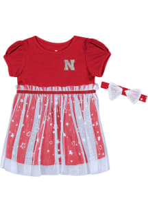 Toddler Girls Nebraska Cornhuskers Red Colosseum Star League Short Sleeve Dresses