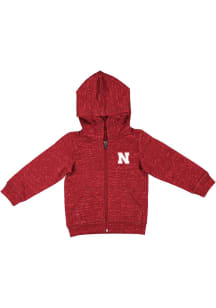 Baby Nebraska Cornhuskers Red Colosseum Knobby Long Sleeve Full Zip Sweatshirt