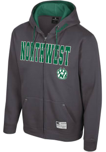 Colosseum Northwest Missouri State Bearcats Mens Charcoal Harrison Long Sleeve Full Zip Jacket