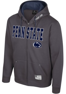 Mens Penn State Nittany Lions Charcoal Colosseum Harrison Long Sleeve Full Zip Jacket