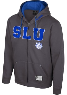 Colosseum Saint Louis Billikens Mens Charcoal Harrison Long Sleeve Full Zip Jacket