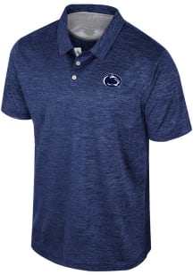 Mens Penn State Nittany Lions Navy Blue Colosseum Prime Short Sleeve Polo Shirt