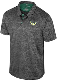 Colosseum Wayne State Warriors Mens Black Prime Short Sleeve Polo