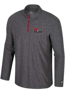 Colosseum Central Missouri Mules Mens Charcoal Hartman Long Sleeve Qtr Zip Pullover