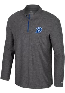 Colosseum Drake Bulldogs Mens Charcoal Hartman Long Sleeve Qtr Zip Pullover