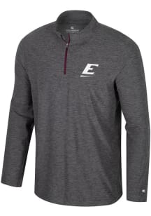 Colosseum Eastern Kentucky Colonels Mens Charcoal Hartman Long Sleeve Qtr Zip Pullover