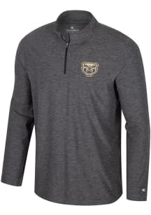 Colosseum Oakland University Golden Grizzlies Mens Charcoal Hartman Long Sleeve Qtr Zip Pullover