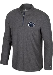 Colosseum Penn State Nittany Lions Mens Charcoal Hartman Long Sleeve Qtr Zip Pullover