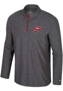 Colosseum Western Kentucky Hilltoppers Mens Charcoal Hartman Long Sleeve Qtr Zip Pullover