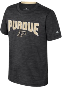 Youth Purdue Boilermakers Black Colosseum Rylos Short Sleeve T-Shirt