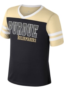 Girls Purdue Boilermakers Black Colosseum Space Opera Short Sleeve Fashion T-Shirt