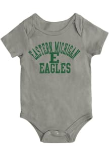 Colosseum Eastern Michigan Eagles Baby Grey Biggest Fan Short Sleeve One Piece