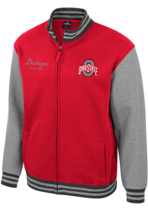 Mens Ohio State Buckeyes Red Colosseum Ambi Turner Varsity Long Sleeve Track Jacket