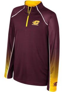 Colosseum Central Michigan Chippewas Youth Maroon Armada Long Sleeve Quarter Zip Shirt