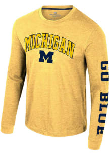 Mens Michigan Wolverines Yellow Colosseum Reese Tee