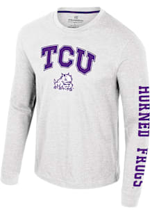 Colosseum TCU Horned Frogs White Reese Long Sleeve T Shirt