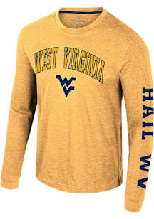 Colosseum West Virginia Mountaineers Gold Reese Long Sleeve T Shirt
