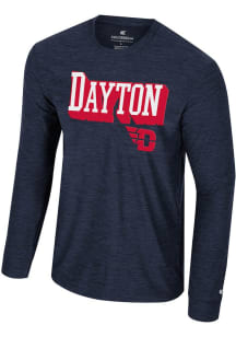 Colosseum Dayton Flyers Navy Blue Edey Long Sleeve T-Shirt