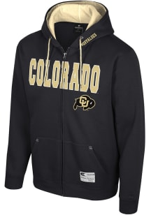 Colosseum Colorado Buffaloes Mens Black Harrison Long Sleeve Full Zip Jacket