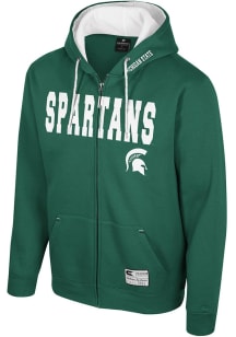 Mens Michigan State Spartans Green Colosseum Harrison Long Sleeve Full Zip Jacket