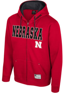 Mens Nebraska Cornhuskers Red Colosseum Harrison Long Sleeve Full Zip Jacket