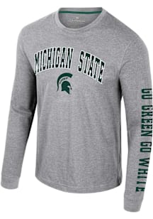 Colosseum Michigan State Spartans Grey Reese Long Sleeve T Shirt