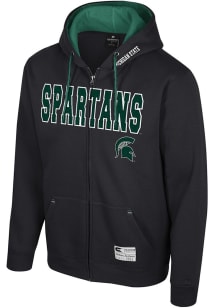 Colosseum Michigan State Spartans Mens Black Harrison Long Sleeve Full Zip Jacket