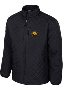 Mens Iowa Hawkeyes Black Colosseum Back on Top Puffer Medium Weight Jacket