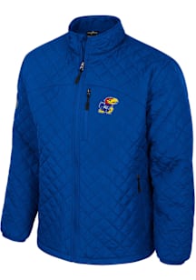 Colosseum Kansas Jayhawks Mens Blue Back on Top Puffer Medium Weight Jacket