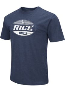 Colosseum Rice Owls Navy Blue Playbook Arch Mascot Short Sleeve T Shirt