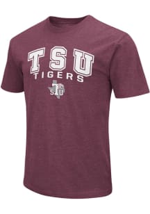 Colosseum Texas Southern Tigers Maroon Playbook Arch Mascot Short Sleeve T Shirt