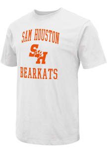 Colosseum Sam Houston State Bearkats White Field Number One Short Sleeve T Shirt