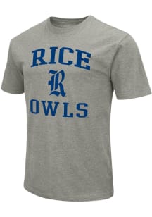 Colosseum Rice Owls Grey Playbook Number One Short Sleeve T Shirt