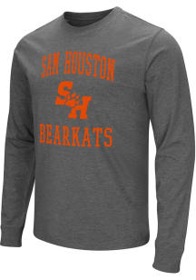 Colosseum Sam Houston State Bearkats Charcoal Playbook Number One Long Sleeve T Shirt