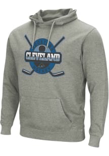 Colosseum Cleveland Monsters Mens Grey Campus Long Sleeve Hoodie