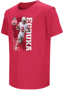 Emeka Egbuka Youth Red Ohio State Buckeyes Sport Icon Short Sleeve Player T-Shirt