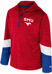 Colosseum SMU Mustangs Toddler Red Rylos Long Sleeve Qtr Zip